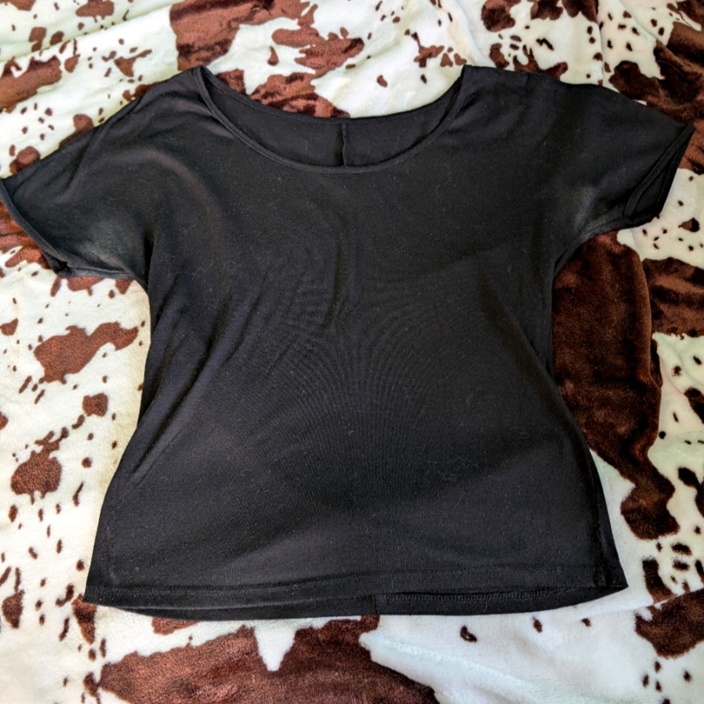 Women's Black Over The Shoulder Top